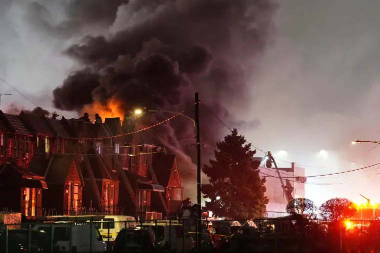 firefighters roof smoke 