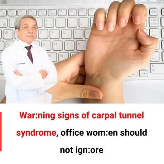 Warn:ing signs of carpal tunnel syndrome