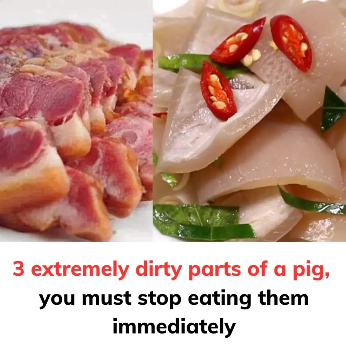 3 extremely dirty part of pig