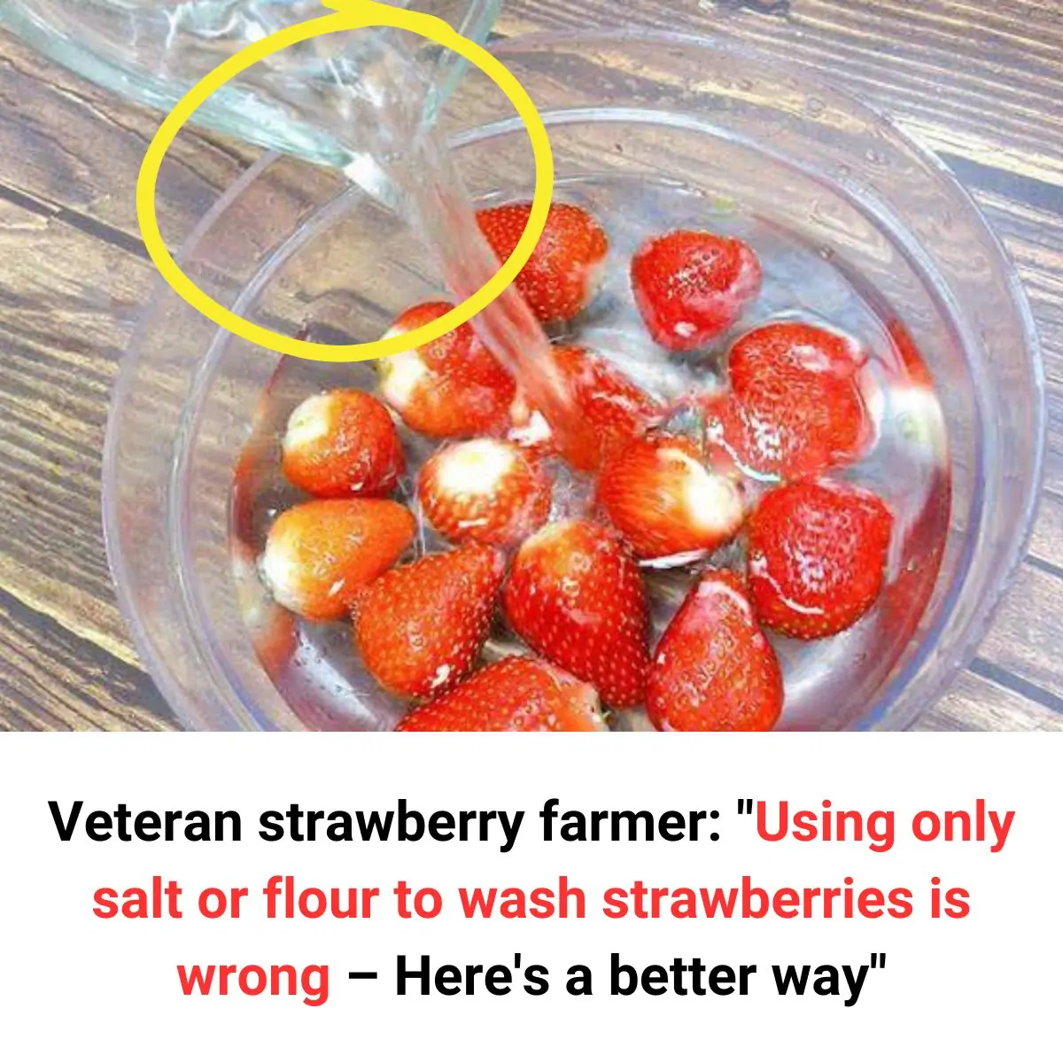 Veteran Strawberry Farmer: "Using Only Salt or Flour to Wash Strawberries Is Wrong"