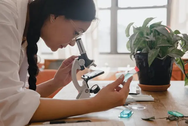 woman working in lab