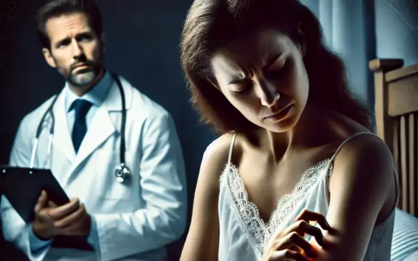 Itching at night, woman goes to the doctor
