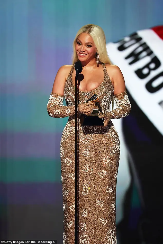 In a night of shocks and snubs, Beyonce finally won her first Album of the Year at the Grammy Awards just 12 months after her husband Jay-Z had an epic public tantrum about her being overlooked by the Recording Academy