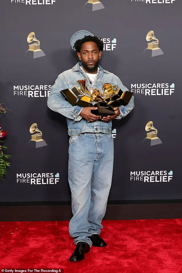 Kendrick Lamar was also a massive winner as the rapper earned two of the 'big four' awards with both Song Of The Year and Record Of The Year for his Drake diss track Not Like Us