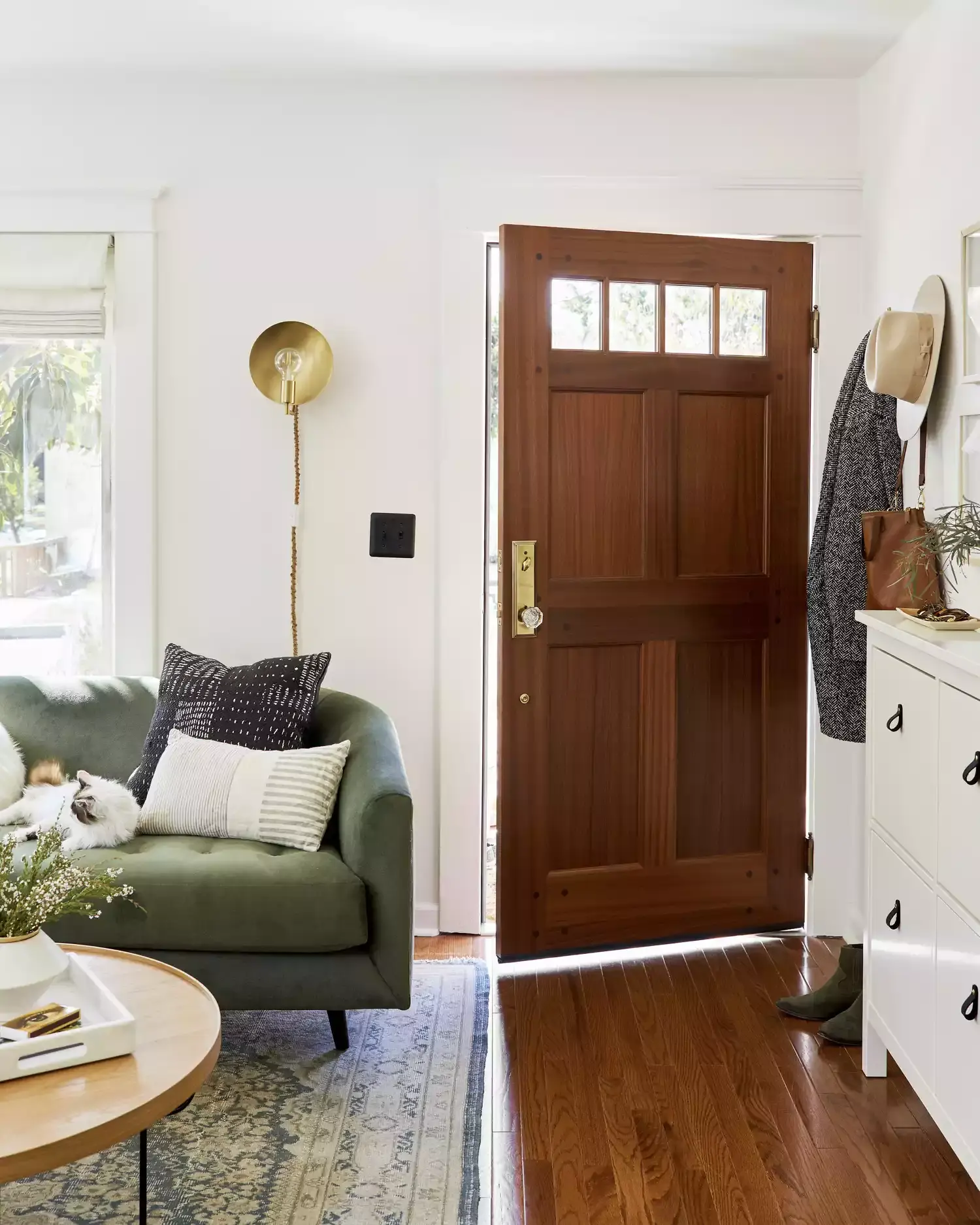 open door to living room