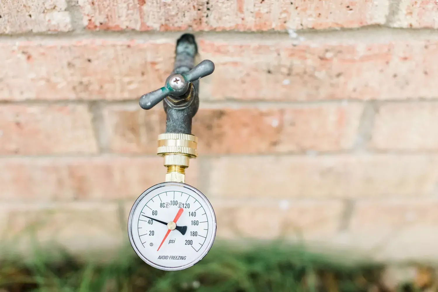 testing water pressure 