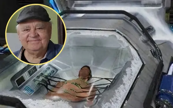 freezes his body and waits to be revived in 2017