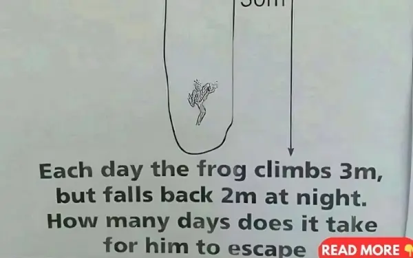 How many days does it take for him to escape?! I believe 99% will answer wrong
