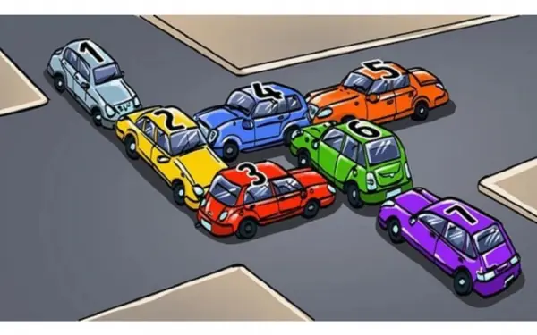 If one car moves, the traffic will be cleared. Which car should it be?