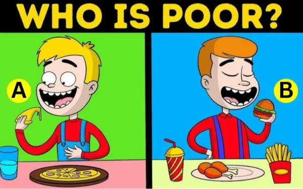 Brain Teaser: Spot Who Is Poor? Only 5% With High IQ Answer Correctly In 6 Seconds!