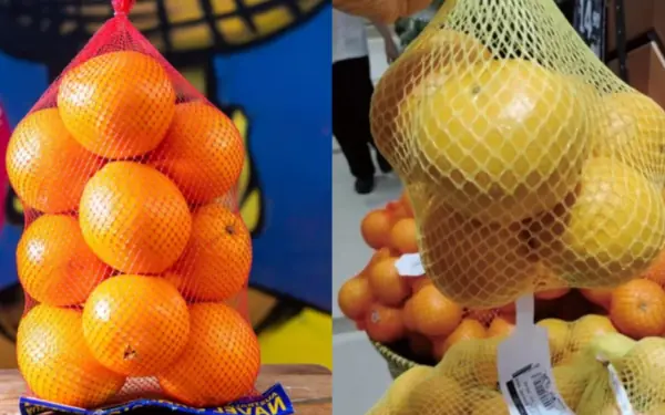 Why are fruits in supermarkets often kept in mesh bags?