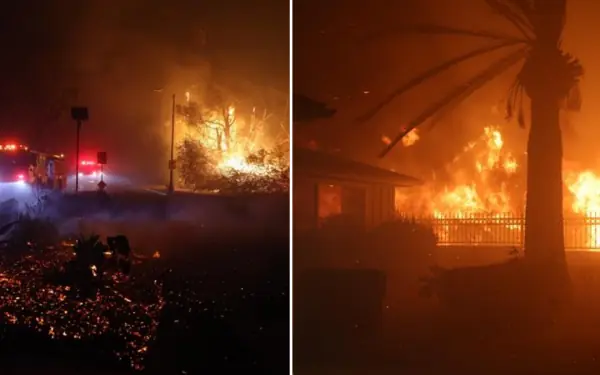 Los Angeles firefighters helpless as water runs out to fight wildfire in US