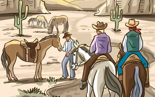Find the only mistake in the desert painting