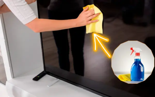 Don't wipe the TV screen with plain water