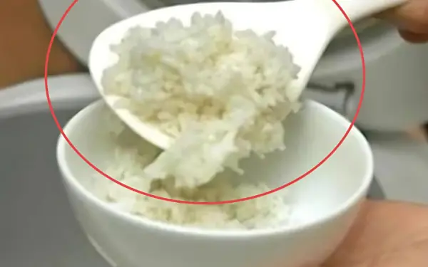 Never scoop rice once