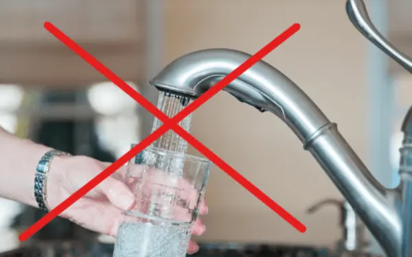 Absolutely do not use tap water to brush your teeth or drink