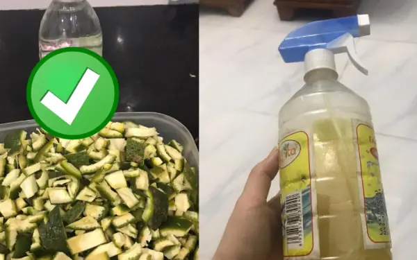 If you have a lot of orange and lemon peels at home, just soak them in vinegar