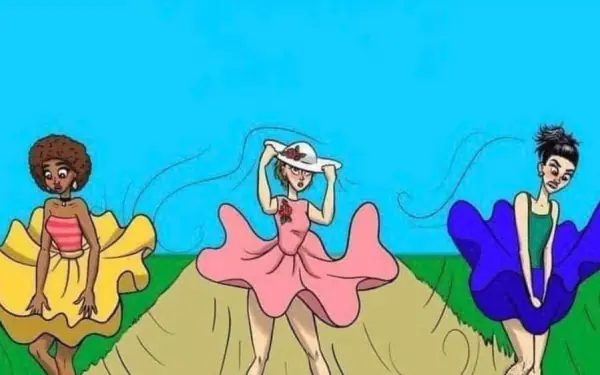 The cross-dressing man in this picture is