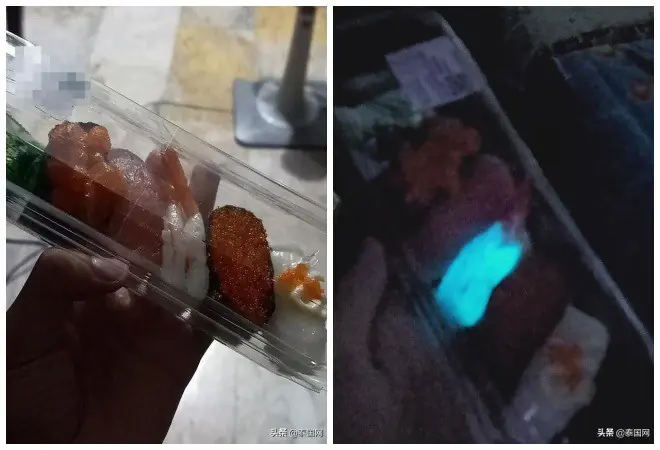 Mua sushi ở cửa hàng mang về, tá hỏa khi thấy miếng tôm phát sáng trong đêm - 1