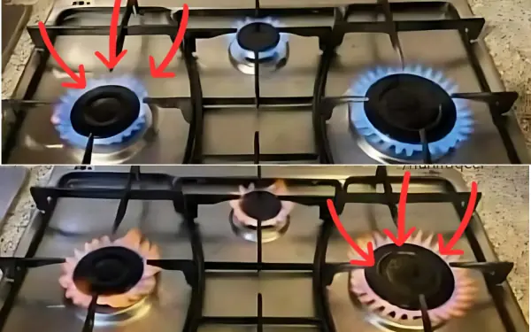 Pay attention to the color of the stove flame