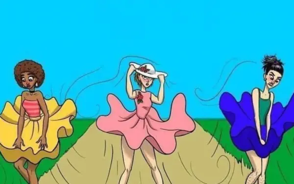 The cross-dressing man in this picture is