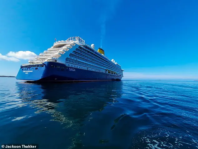 Prior to the incident, the Spirit of Discovery (pictured), operated by Saga Cruises, had to cancel a visit to Las Palmas as the weather worsened and was instead heading towards La Corona when that port was closed because of the conditions