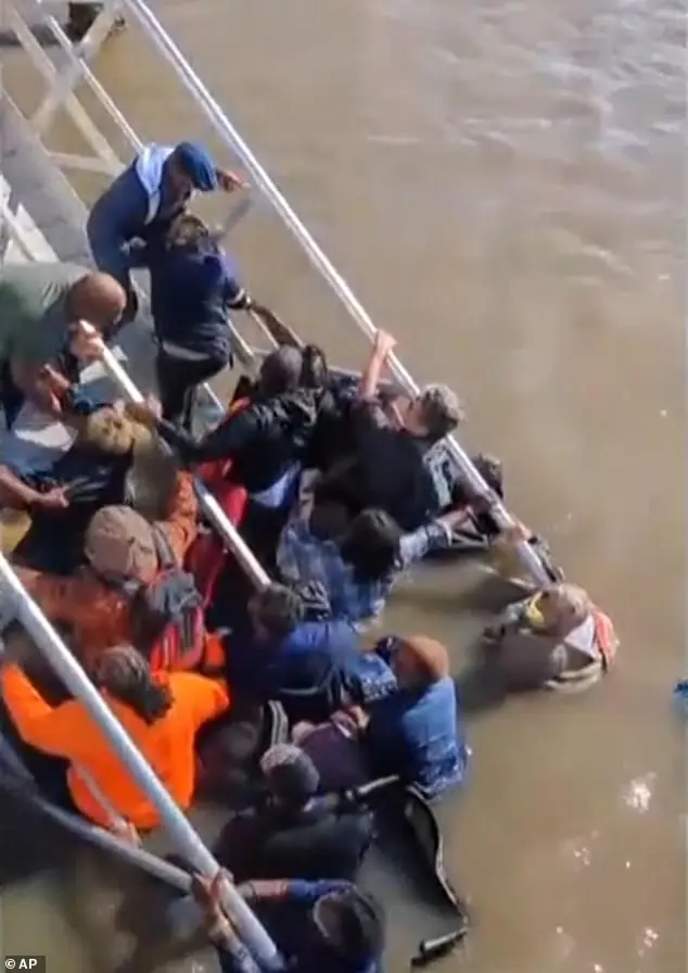 Video from the horrific scenes on Saturday showed people holding on for dear life after a pier collapsed into the waters off the state's Atlantic seacoast on Sapelo Island in Georgia