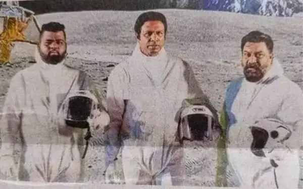 Pictures of astronauts conquering the moon, but wait