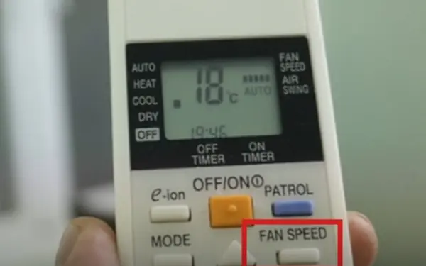 Set the air conditioner fan to high or low to save more electricity
