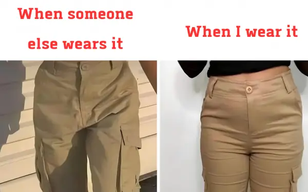 I'm wearing it, so why isn't it handsome like the model?