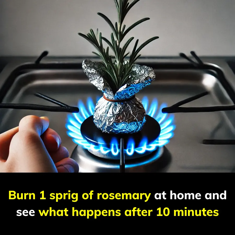 Burn 1 sprig of rosemary at home and see what happens after 10 minutes