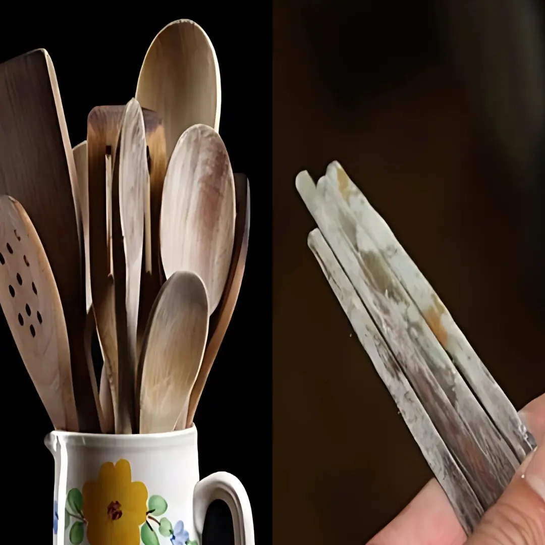 By doing this, wooden kitchen utensils will not get moldy in humid weather