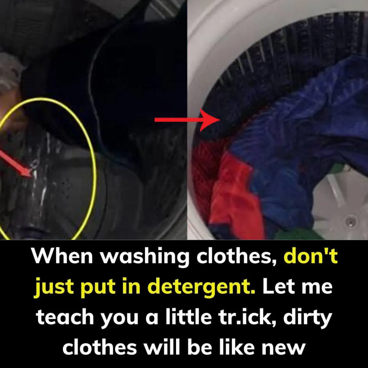 When washing clothes, don't just put in detergent