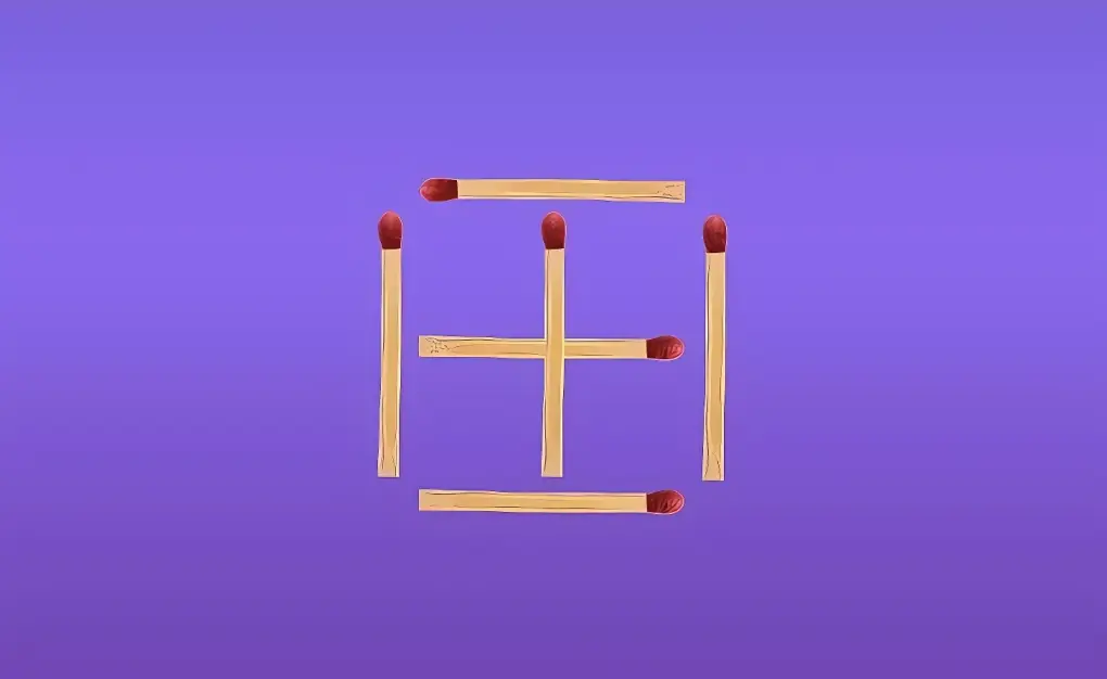 Move 2 Matchsticks to Form 3 Squares