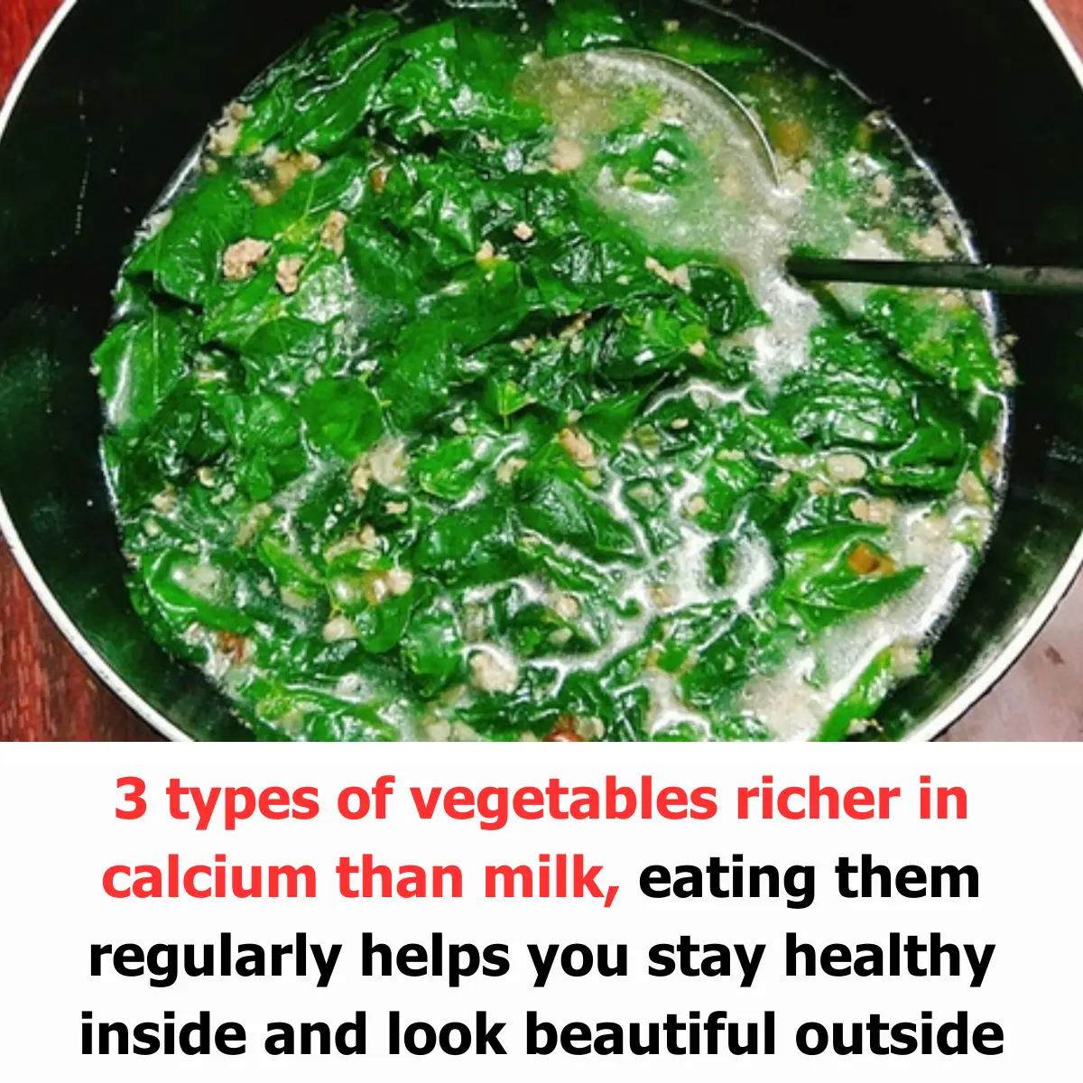 3 Types of Vegetables Richer in Calcium Than Milk: Eating Them Regularly Helps You Stay Healthy Inside and Look Beautiful Outside