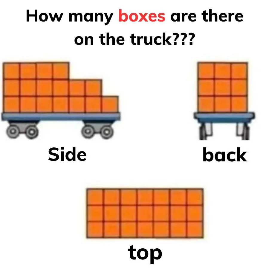 How many boxes are there on the truck