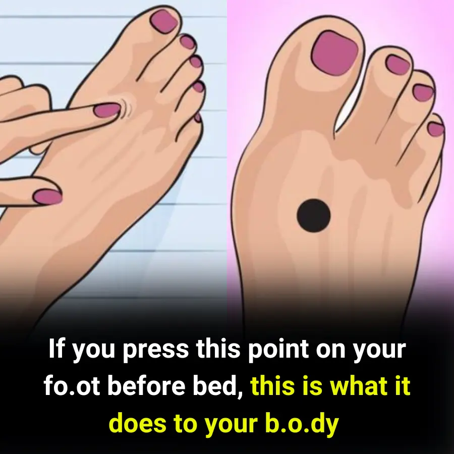 If you press this point on your foot before bed, this is what it does to your body