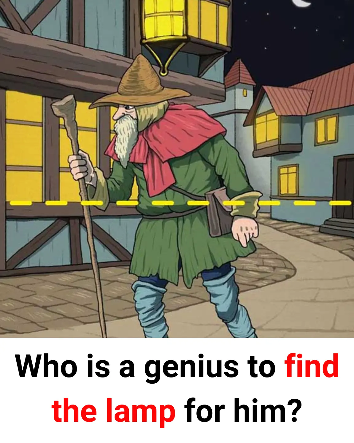 Who is a genius to find the lamp for him?