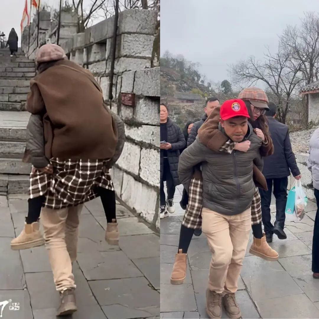 Tourists carrying a girl up thousands of stone steps to the emergency room causes a stir in the online community