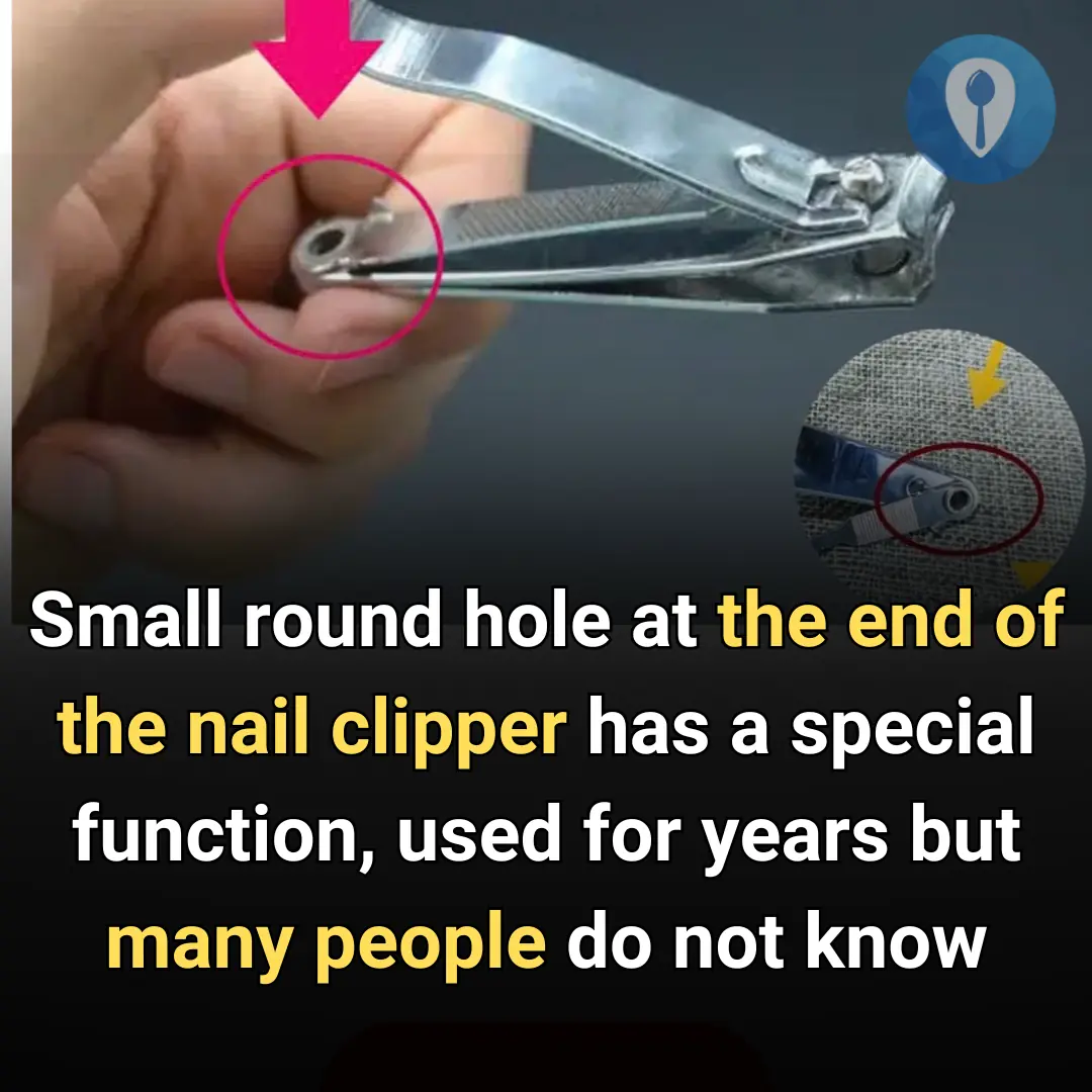 Small round hole at the end of the nail clipper