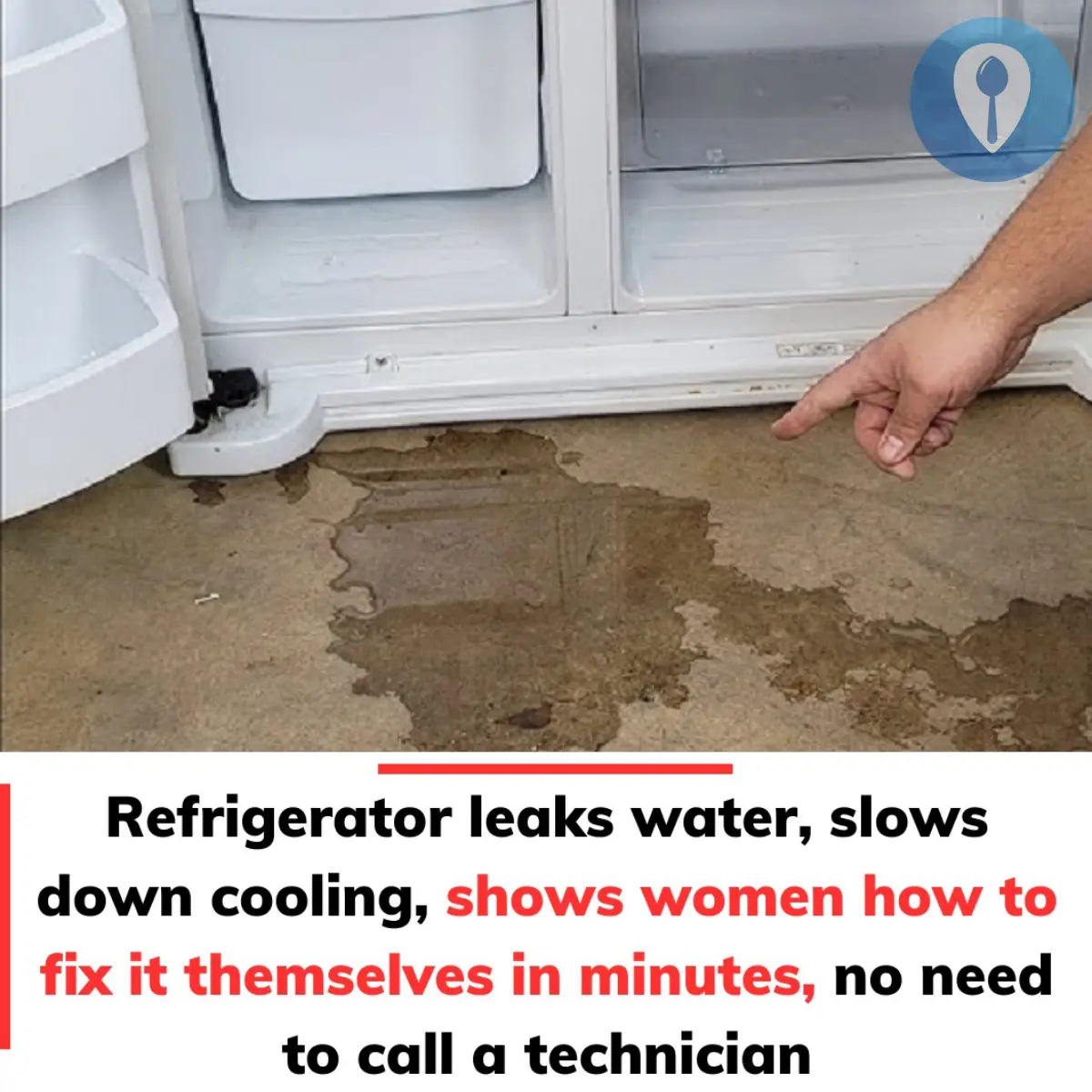 Refrigerator leaks water, slows down cooling