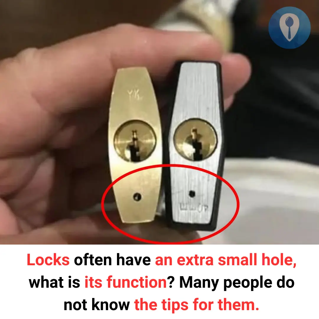 Locks often have an extra small hole