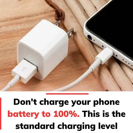 Don't charge your phone battery to 100%