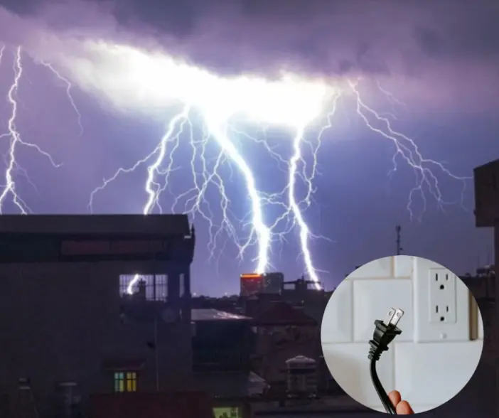 Electrical devices to unplug during storms, thunder, and lightning