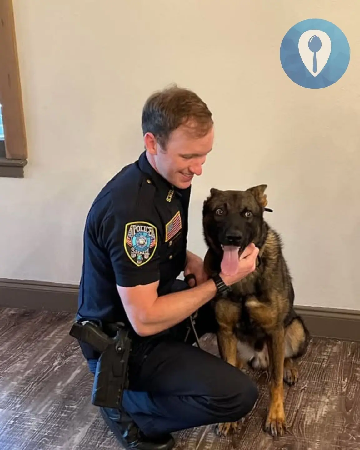 He held his K9 partner with a smile - But the story behind this photo will break you