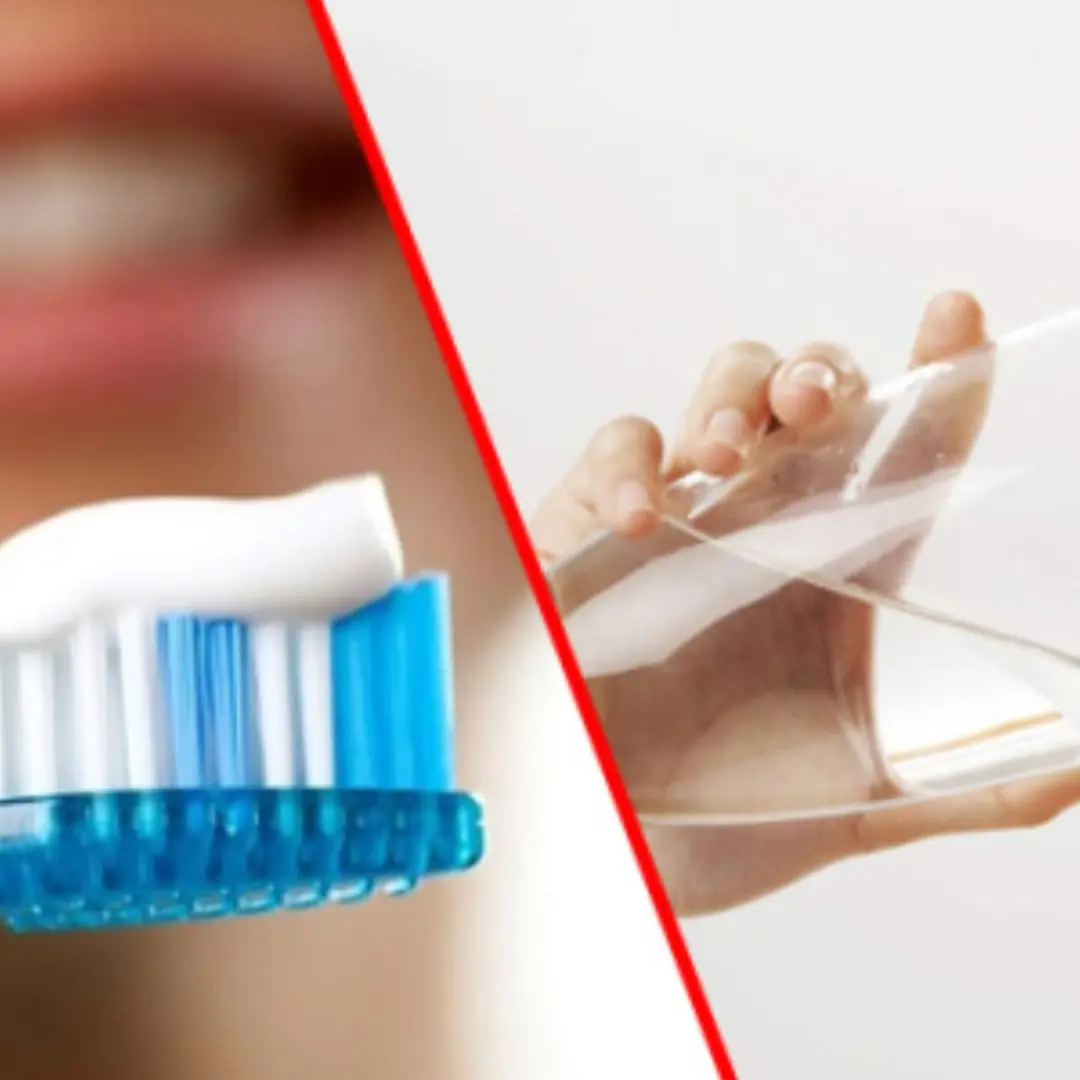 Should I brush my teeth first or drink water first when I wake up in the morning?