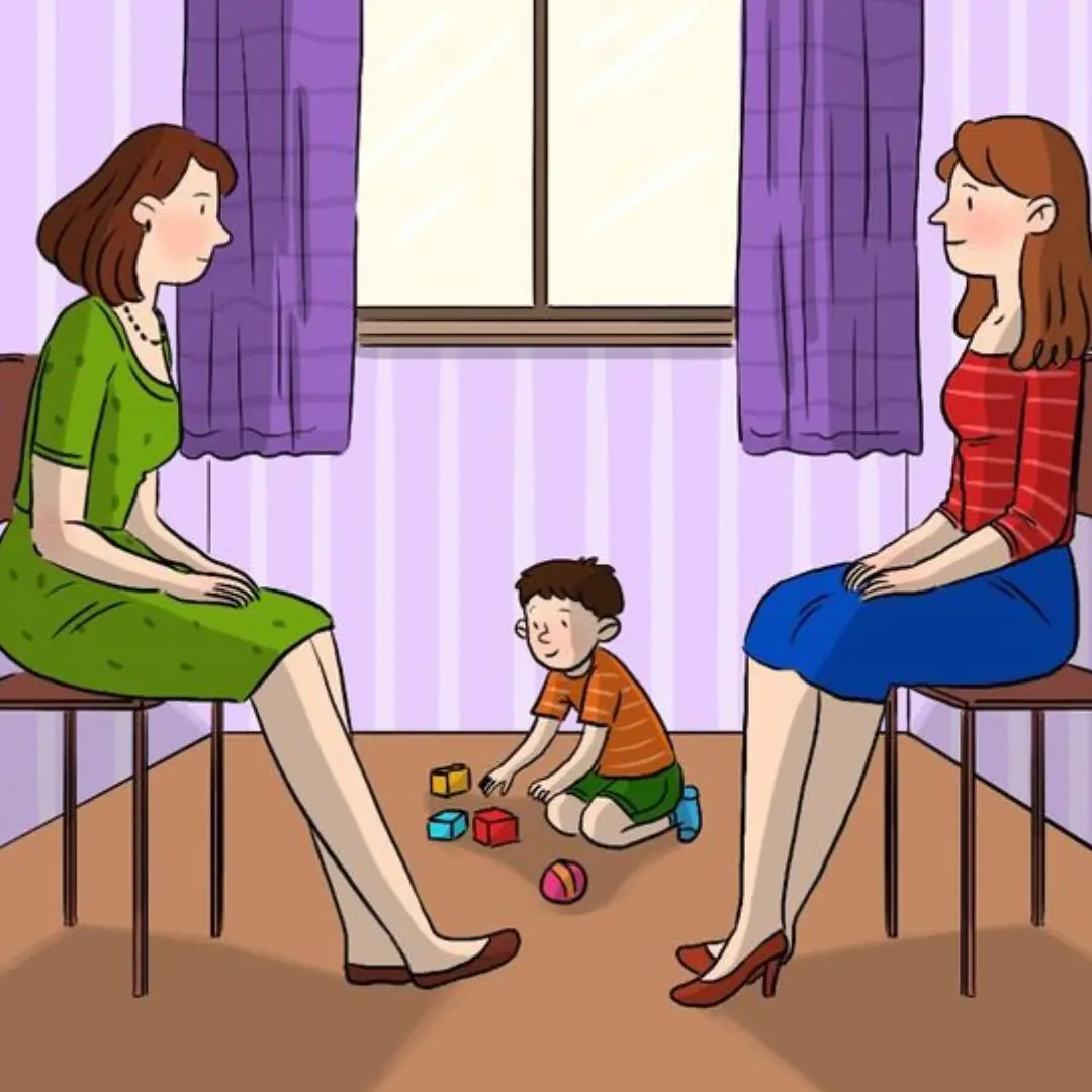 Who is the mother of the boy playing in the picture below?