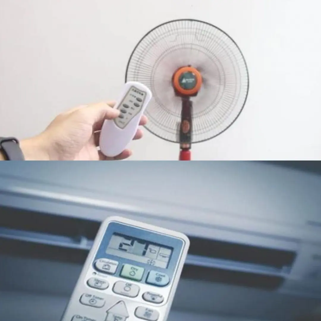 Does turning on an electric fan all day and night consume more electricity than turning on the air conditioner?