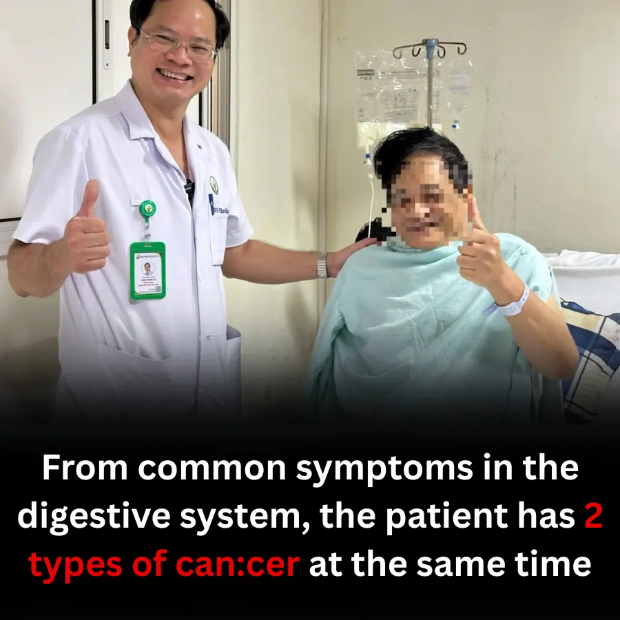 From common symptoms in the digestive system, the patient has 2 types of can.cer at the same time.