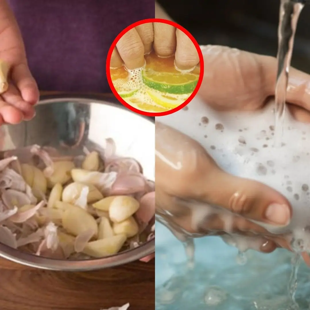 Struggling with garlic or onion smell on your hands? Try this simple trick—1 minute and it’s gone!
